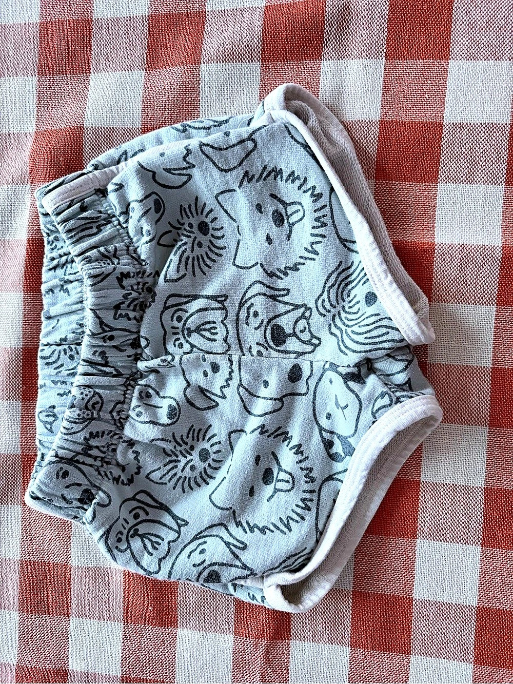 Winter Water Factory French Terry Shorts - Dog Parade Blue Green Dog Parade Shor